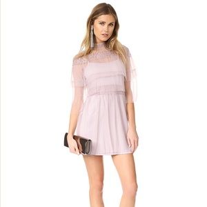 Glamorous tulle dress in dusty lilac